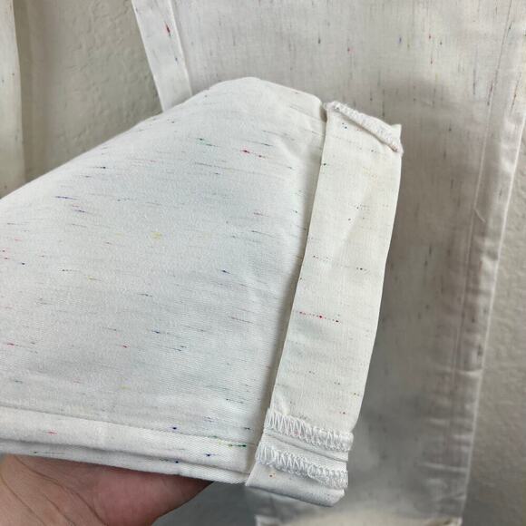 NWT Chino by Anthropologie Relaxed Speckled White Pants Size 25 - Picture 6 of 8